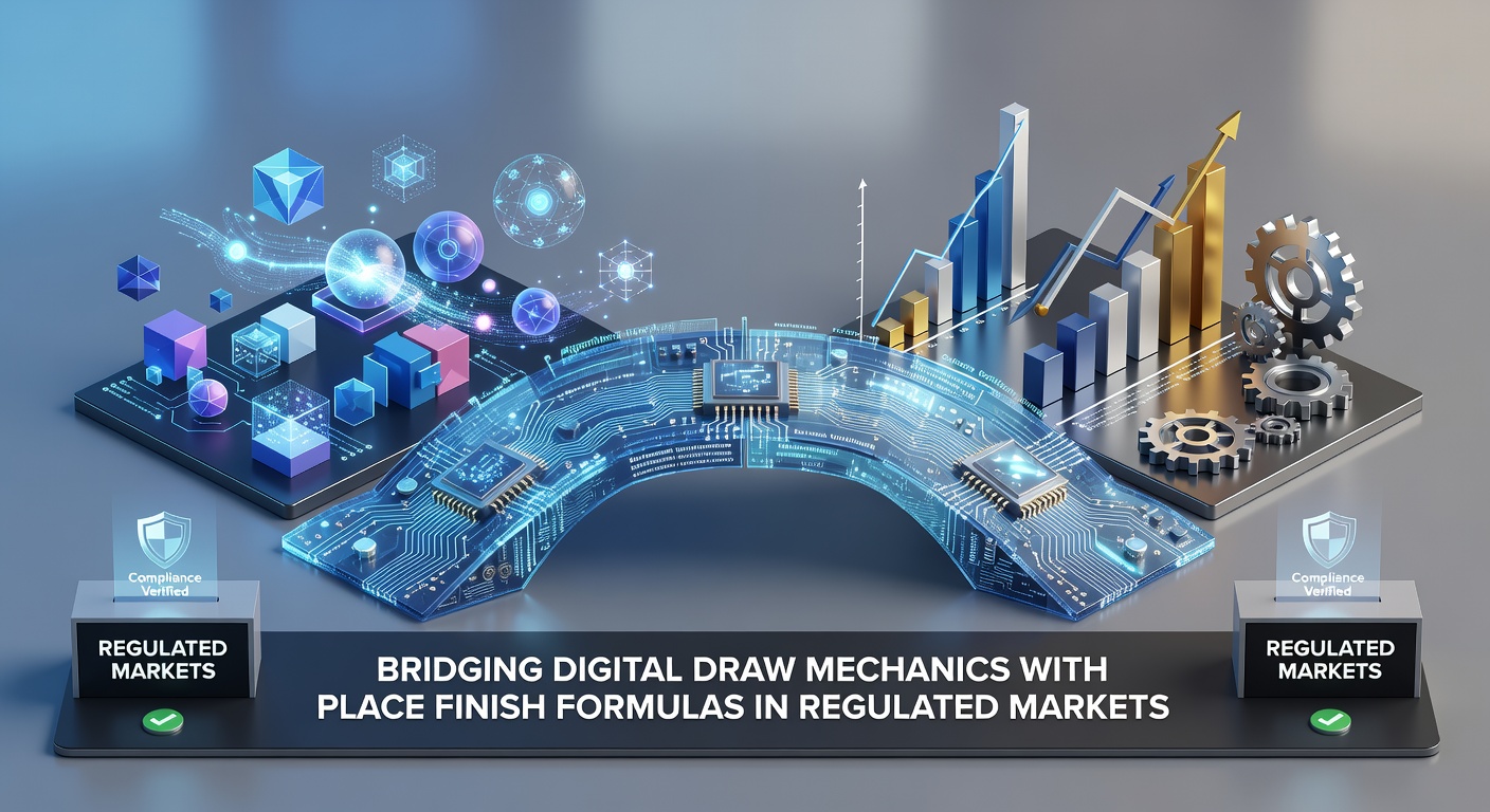 Data visualization comparing probability curves from digital draws and place finish distributions in regulated racing events