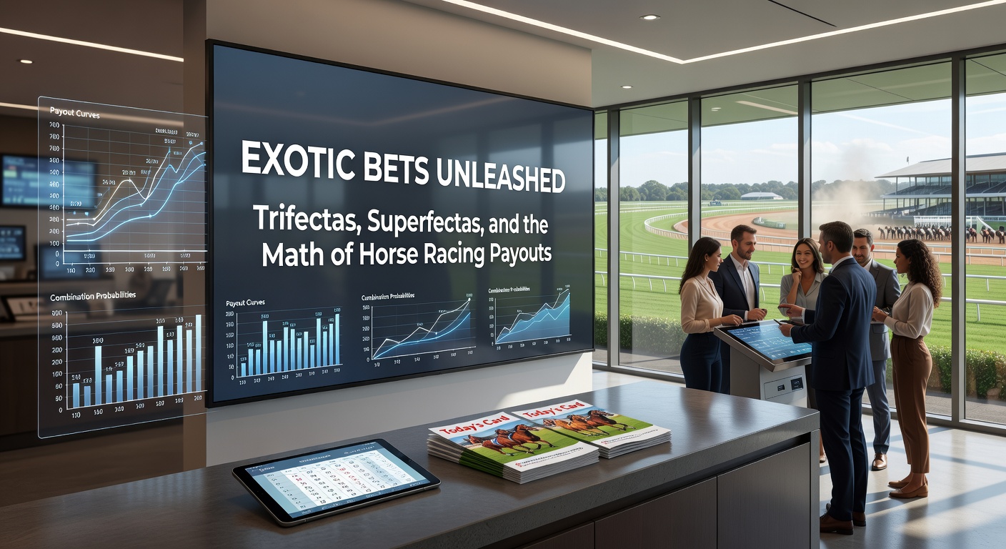 Close-up of a superfecta betting slip with multiple combinations marked for a high-profile race