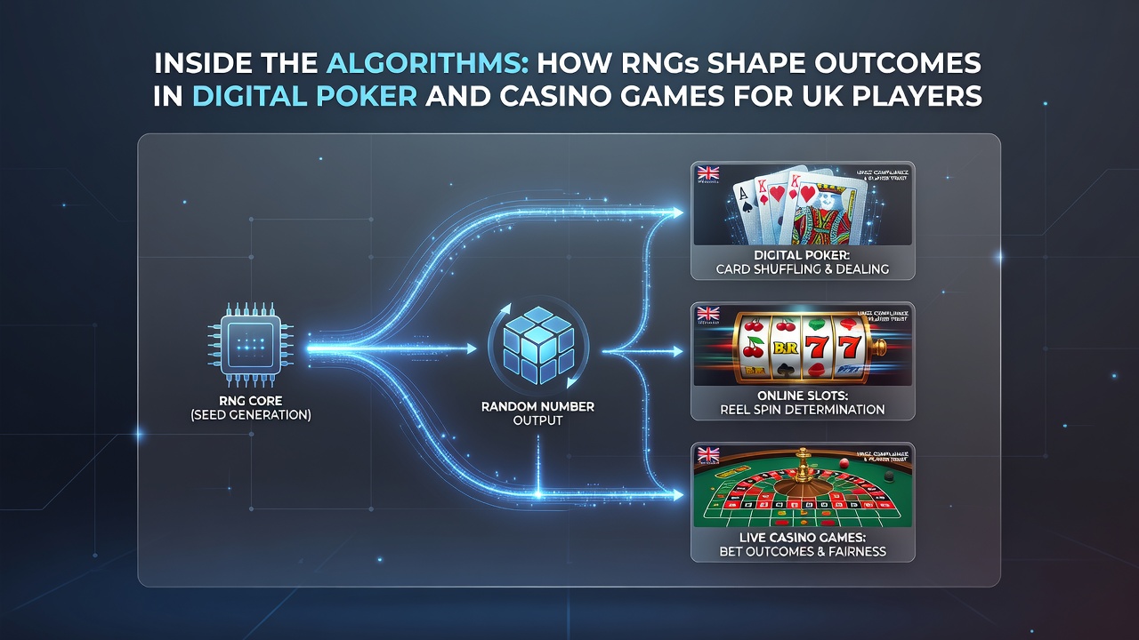 Diagram showing RNG mapping to casino game outcomes