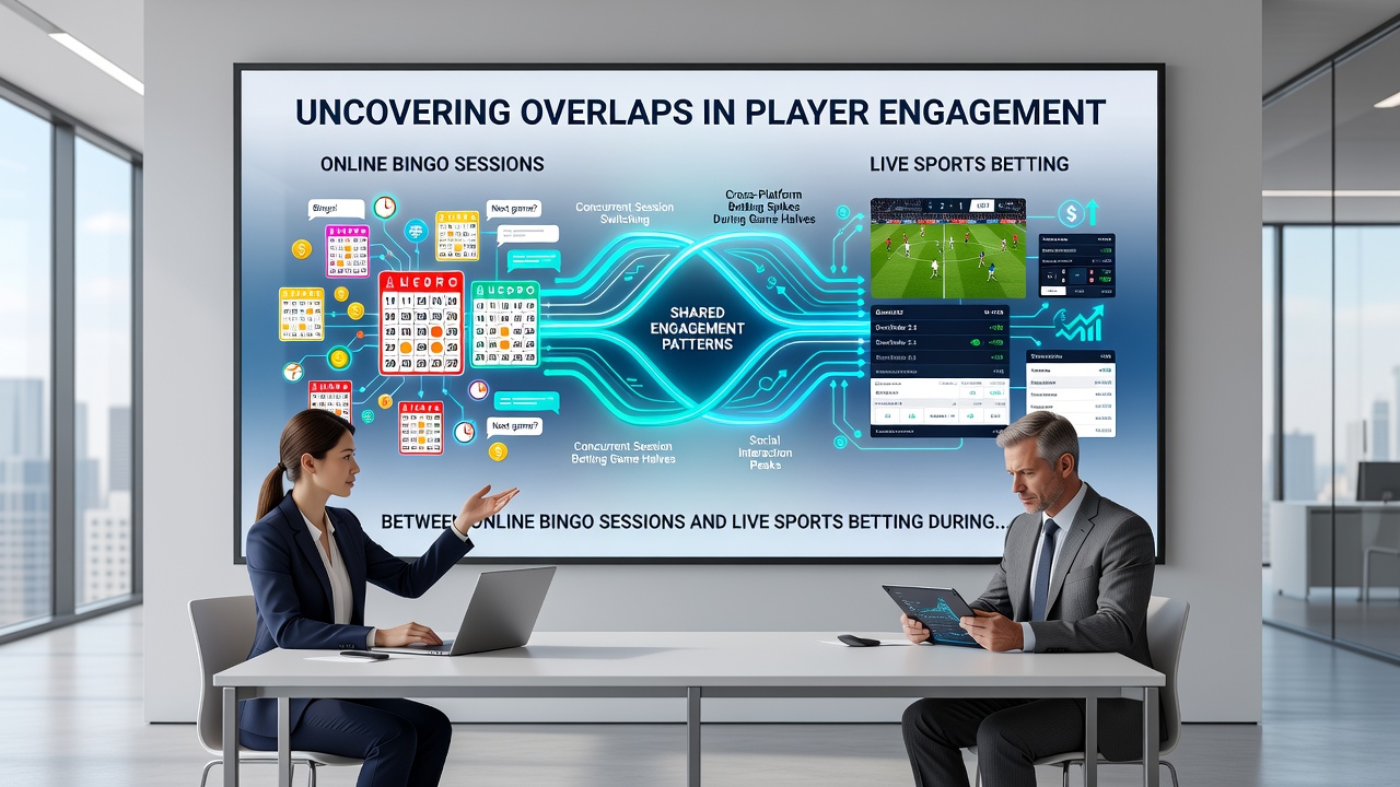 Split-screen view showing online bingo cards next to live odds displays for horse racing events